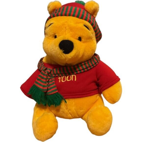 Disney Winnie The Pooh Plush Holiday Edition 15" Stuffed Toy - Picture 1 of 5